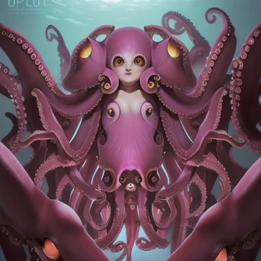 Beautiful Octomaid: Octopus Mermaid Girl