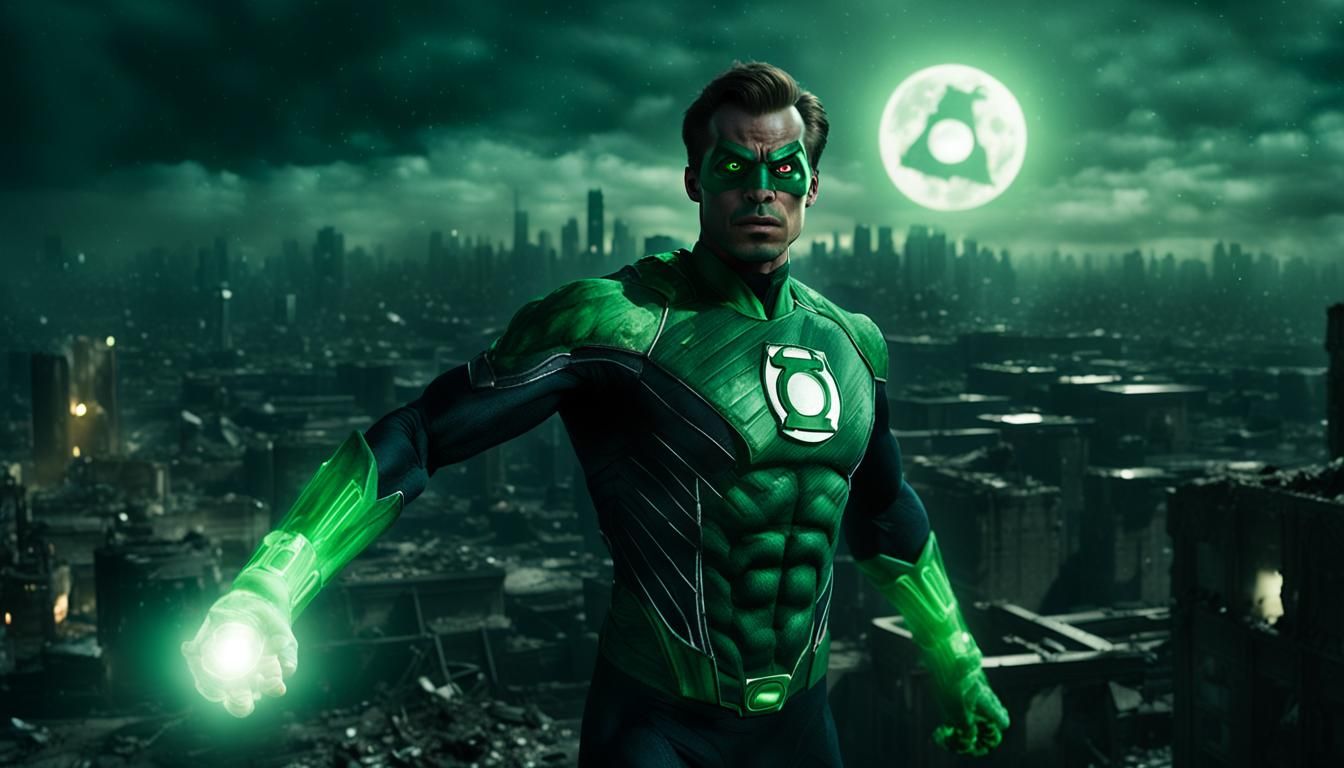 Green Lantern: Heroic Vengeance in a Destroyed City