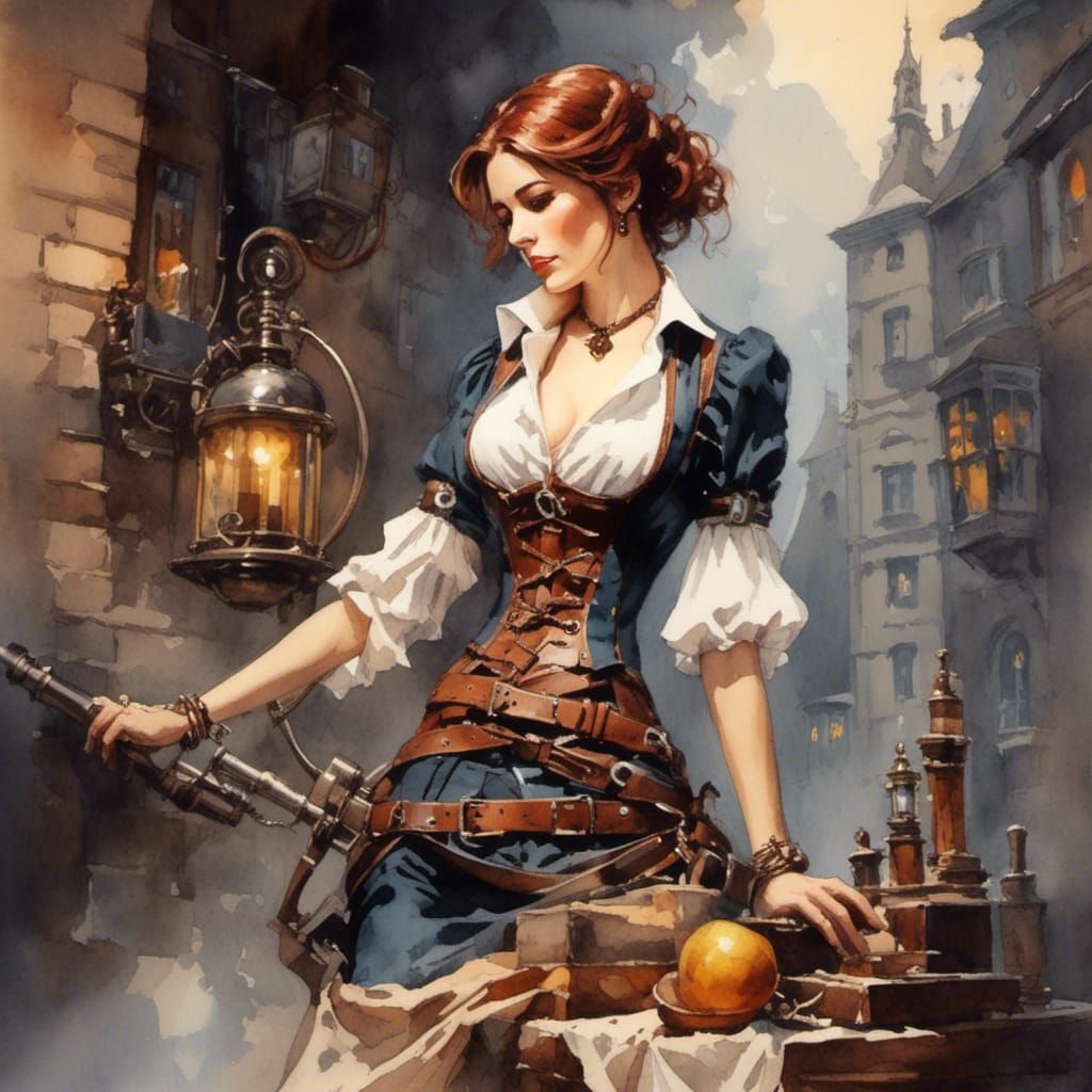 Elegant Watercolor Painting in Custom Style