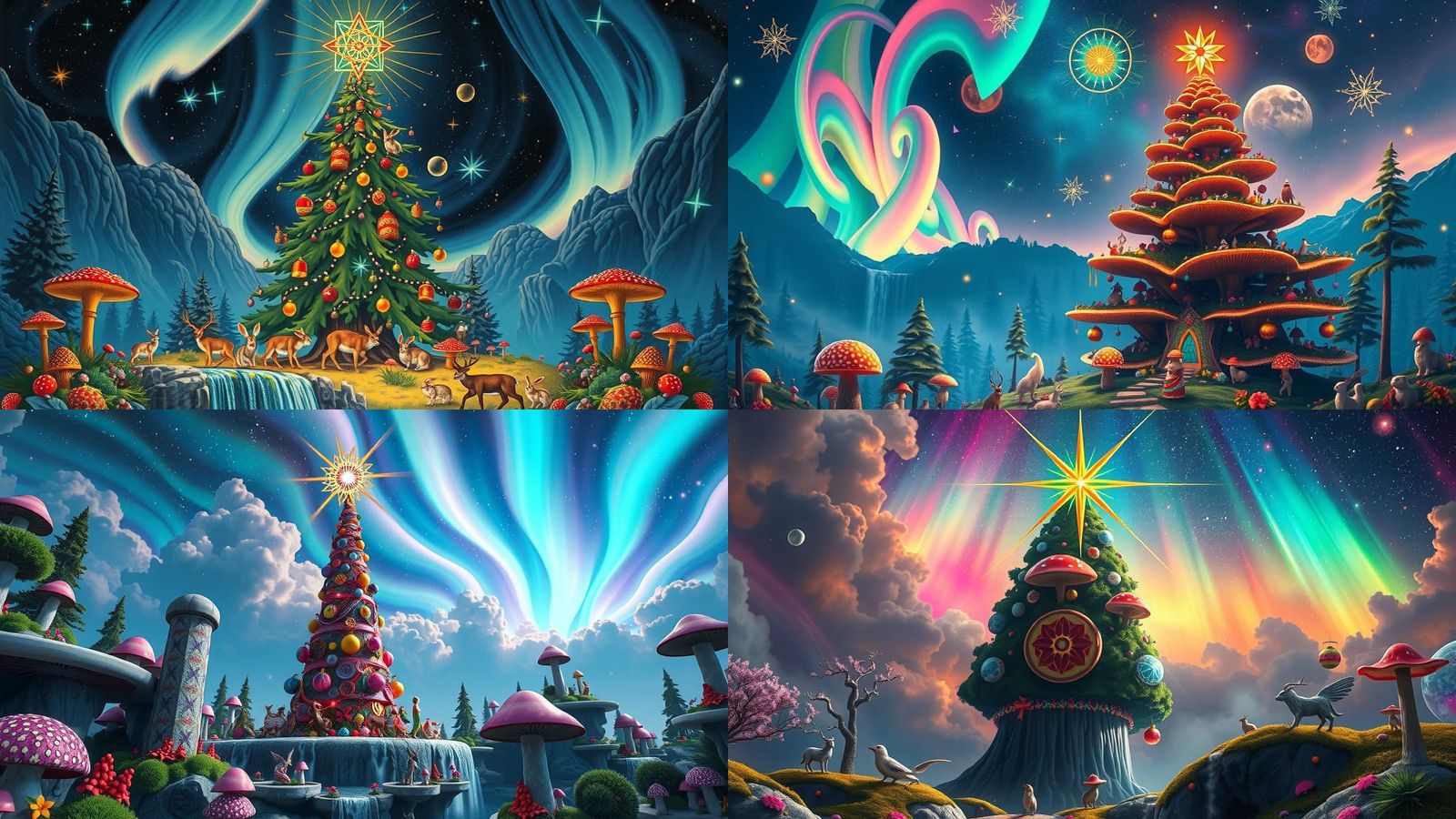 Psychedelic Holiday Dreamscape in 8K Resolution