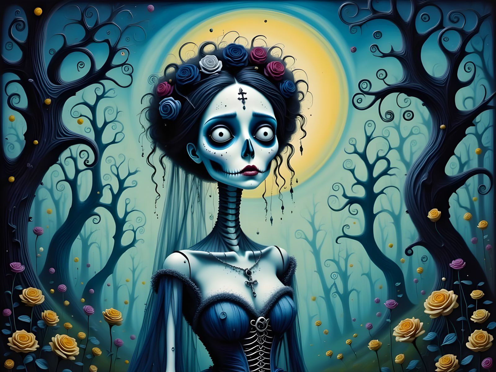 Mystical Death in a Whimsical Moonlit Glade