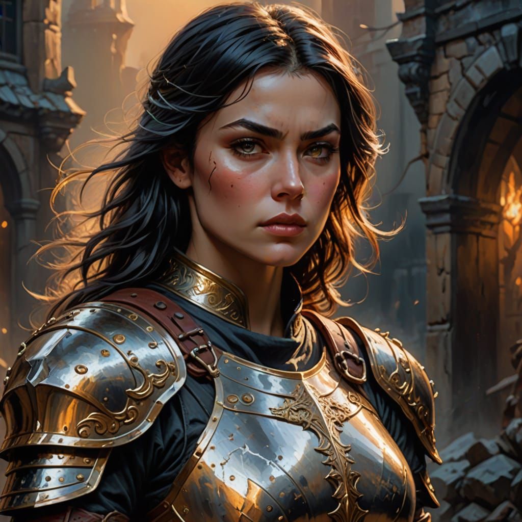 Fantasy Warrior Woman in Frank Frazetta Style