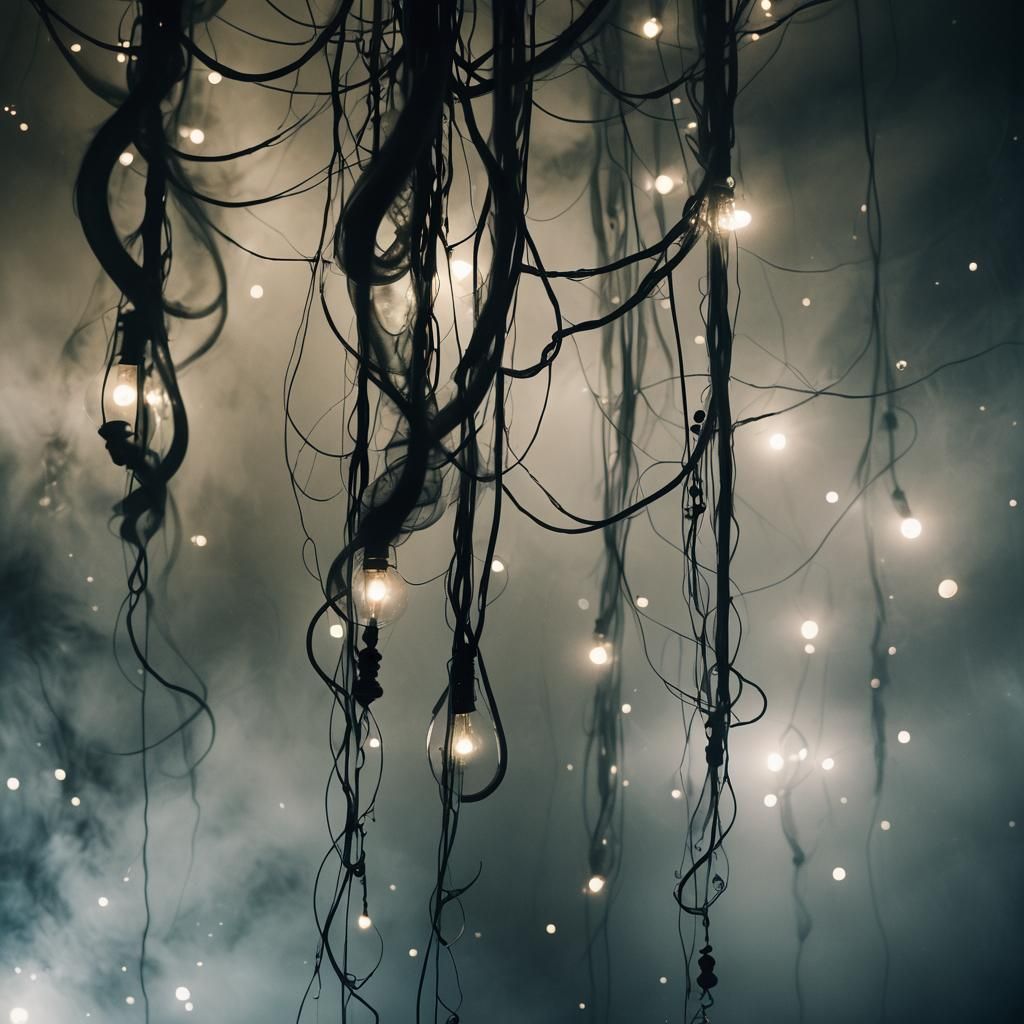 Ethereal Lights Floating in Dreamlike Surrealism