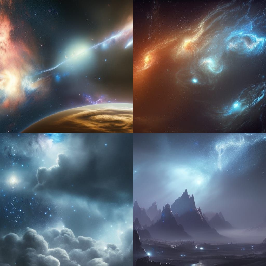 Epic Galaxy Digital Matte Painting