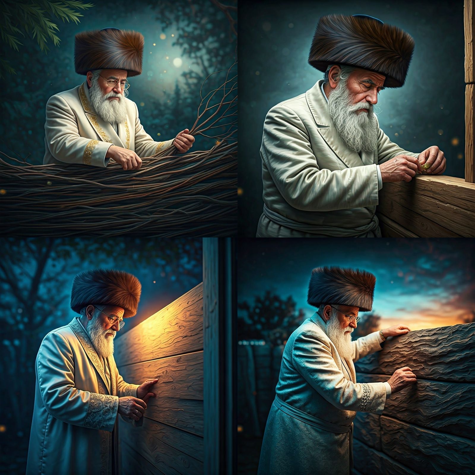 Hasidic Jew Builds Sukkah: Cinematic Concept Art