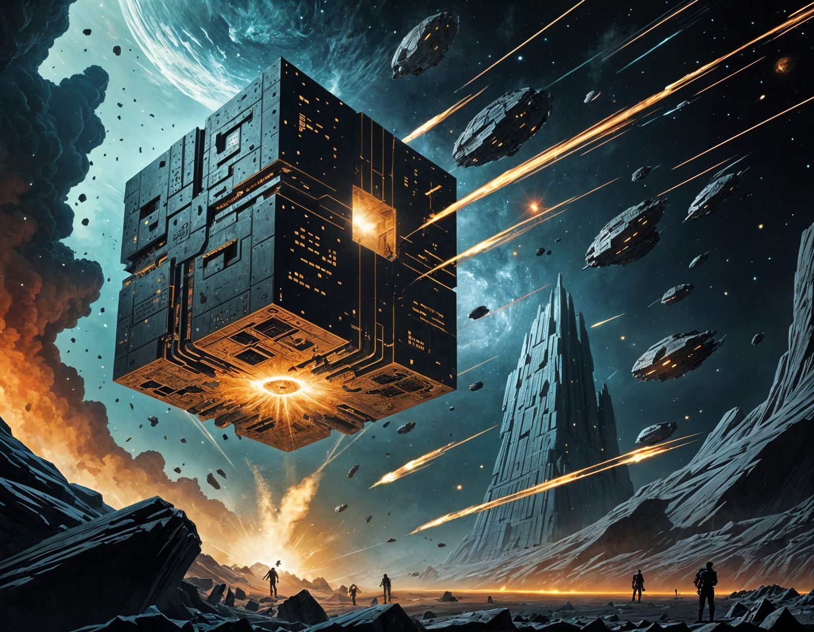 Epic Star Trek Battle: Borg Cube vs Federation Fleet in Dyna...