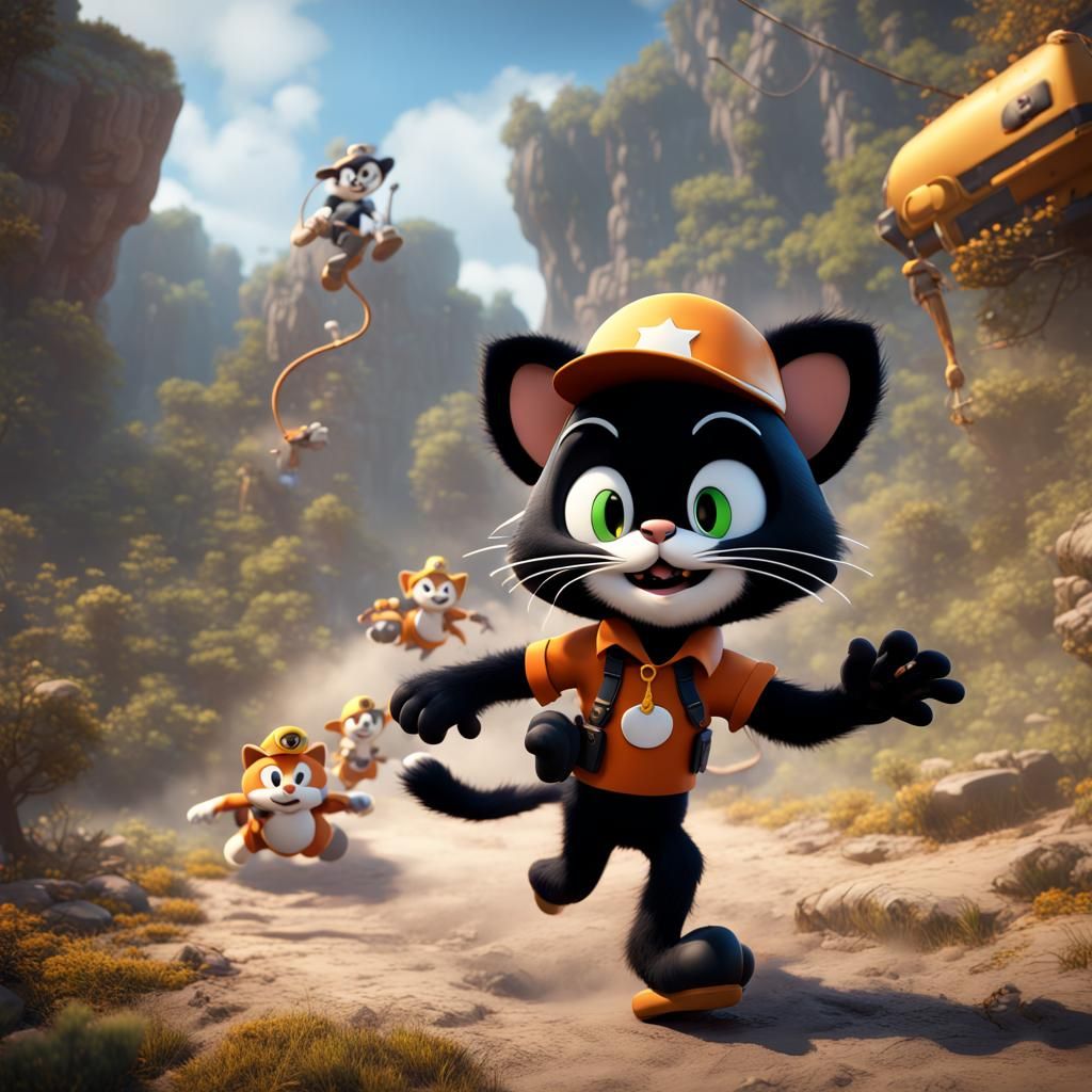 Felix the Cat and Rescue Rangers Chase Scene