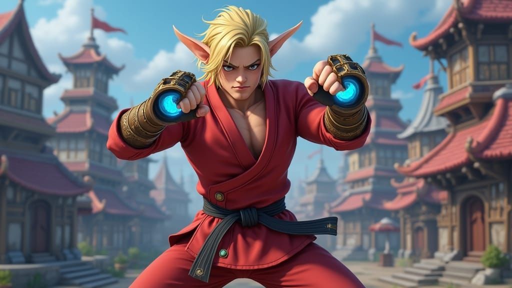 Elven Ken Masters with Steampunk Punch-Fists