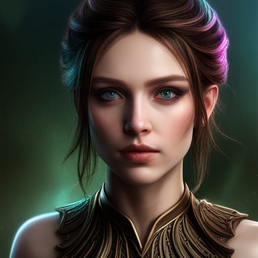 Fairy Portrait in Detailed Digital Painting Style