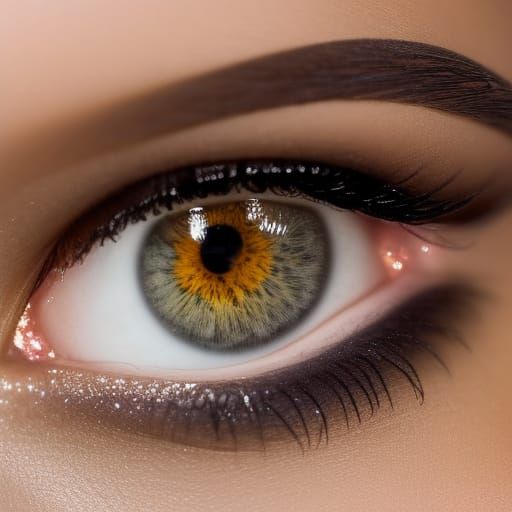 Woman's Eyes Fading Into Saturn: Photorealistic 8K