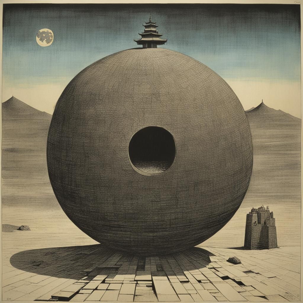 Surreal Zen Garden: Max Ernst Meets Shin-hanga