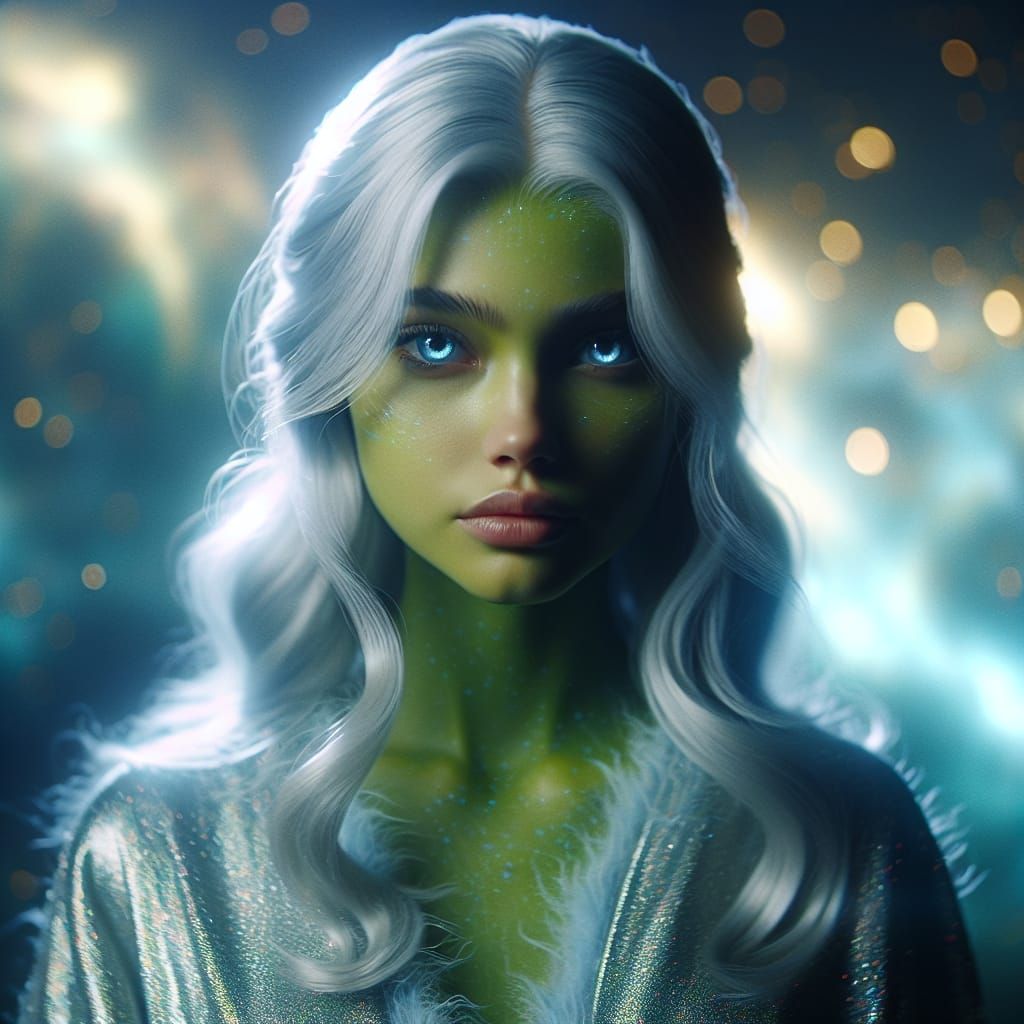 Celestial Girl Portrait in a Fantasy Film Still