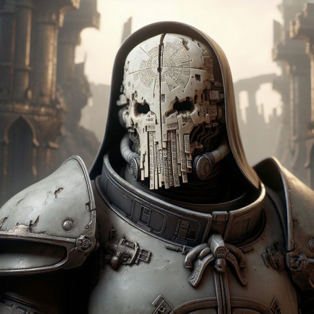 Voidbound Archivist in Ruinpunk Style