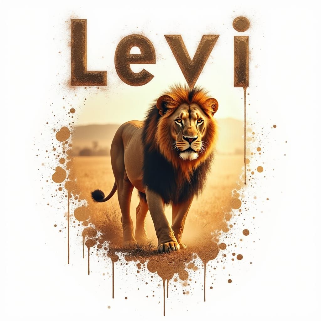 Majestic Lion Emerges from Abstract Splatter Art in Vibrant ...