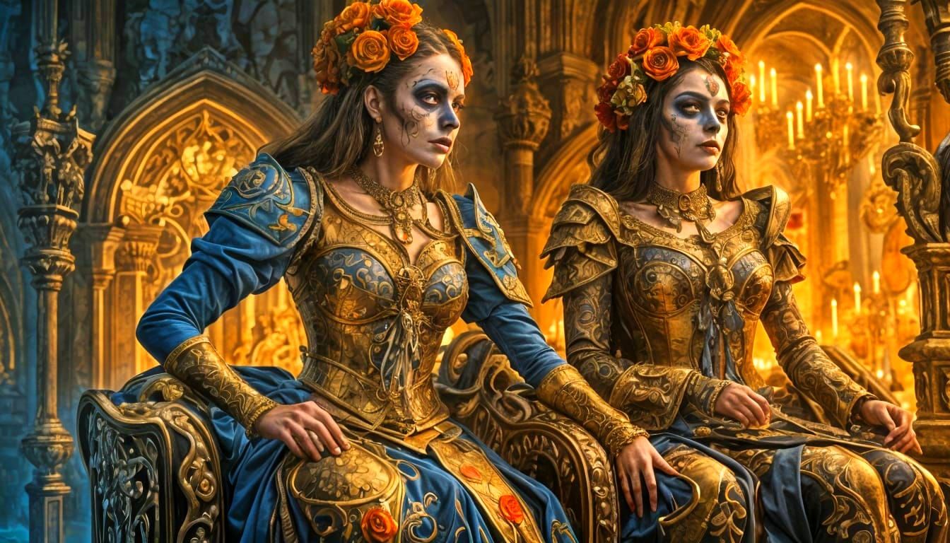 Day of the Dead Queens in Golden Thrones