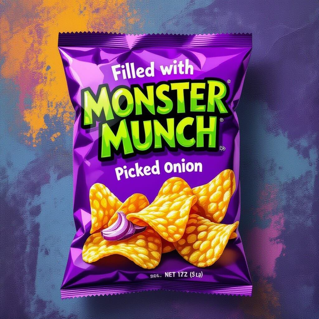 Monster Munch Pickled Onion Chips in Purple Packet