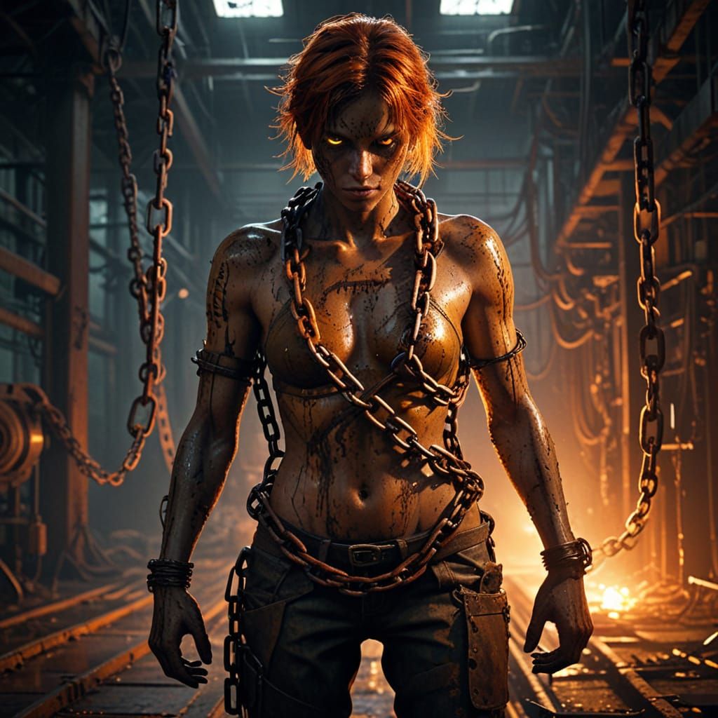 Ancient Metal Chains in a Mystical Landscape