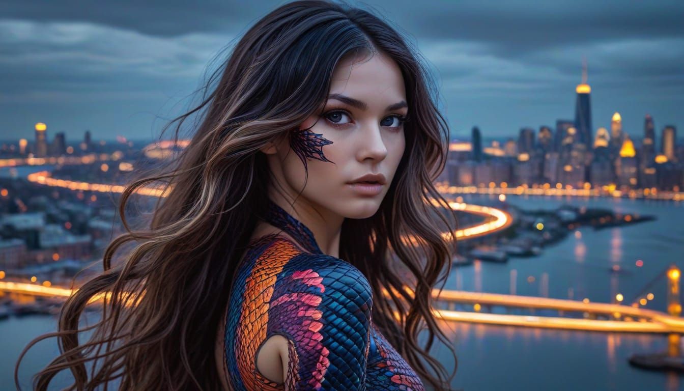 Surreal Polka Dot Vortex Reflecting Cityscapes