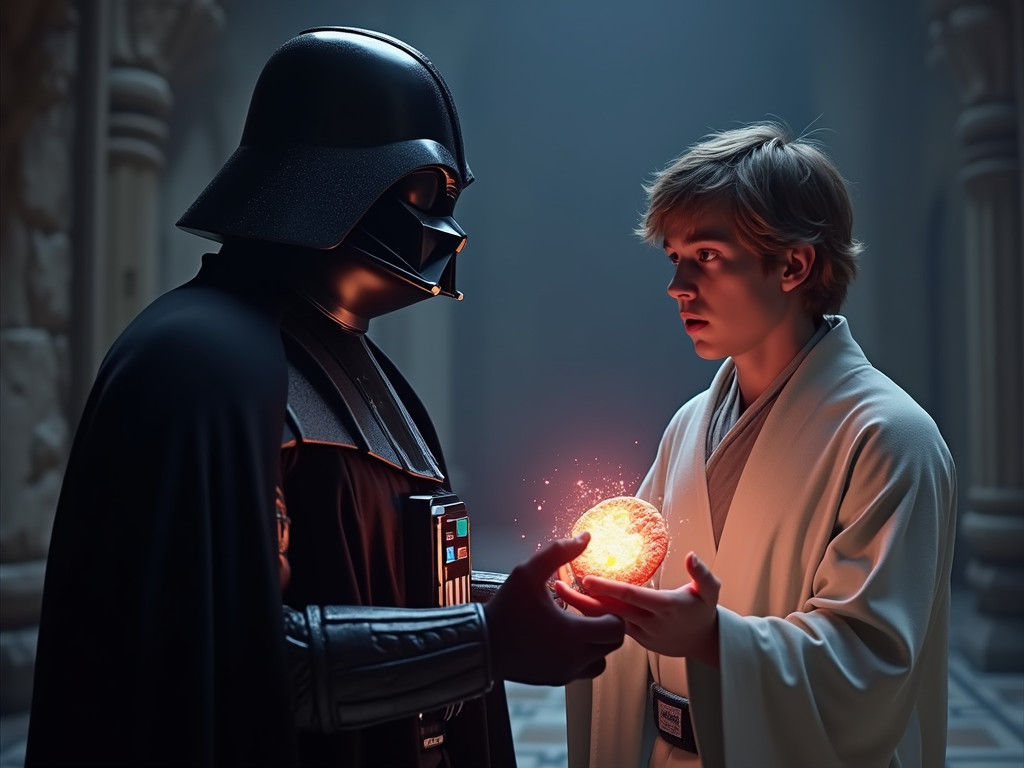 Darth Vader's Unexpected Treat: A Fantasy Scene