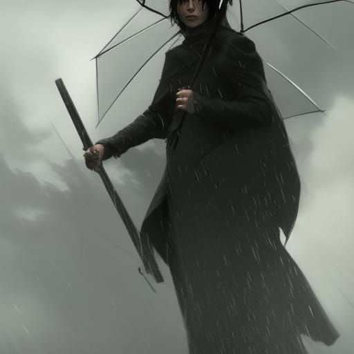 Dark Wizard Portrait in a Hyperdetailed Fantasy Art Style