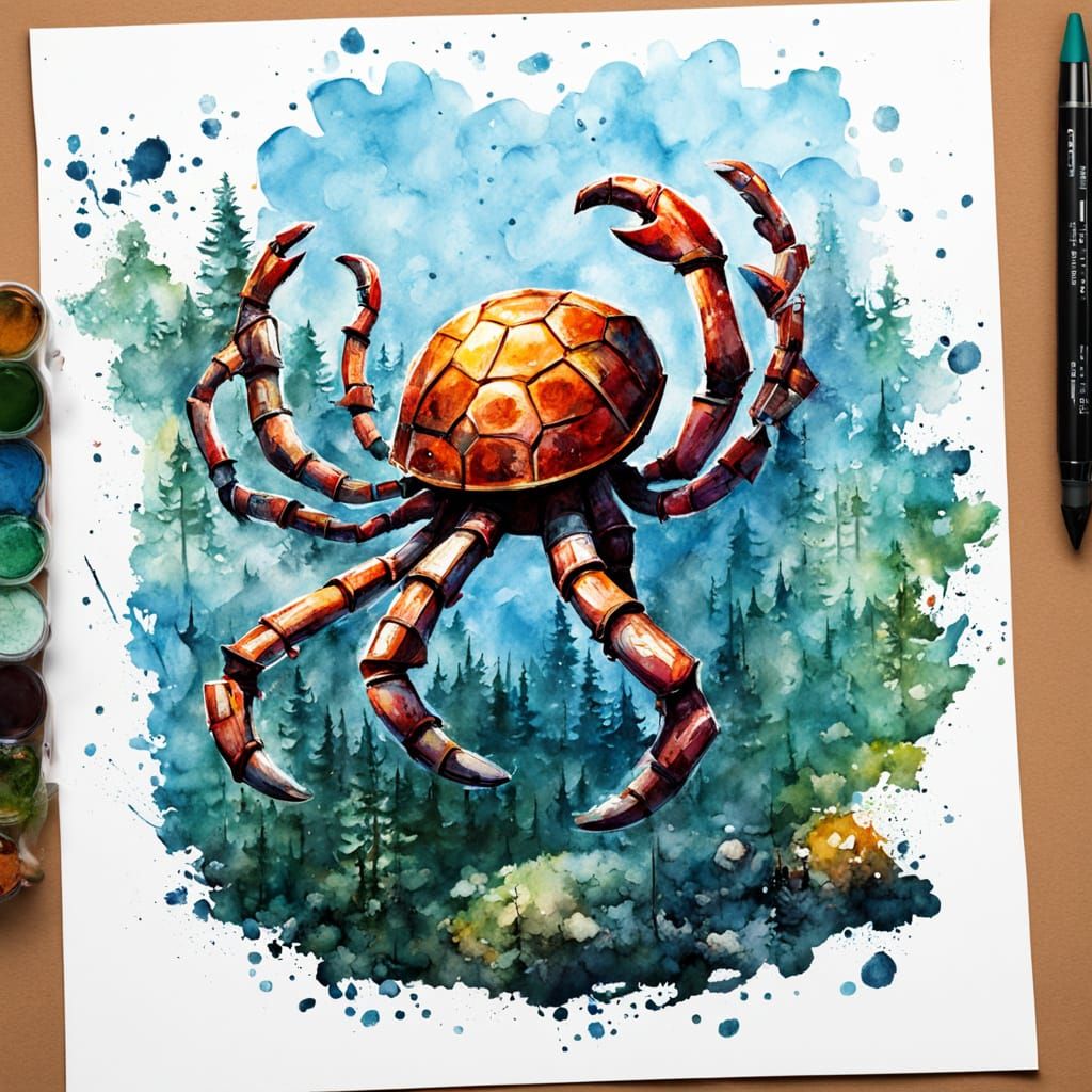 Surreal Landscape Double Exposure Painting