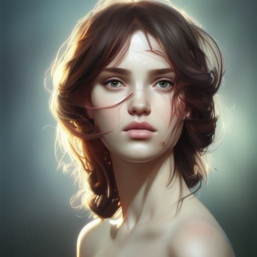 Perfect Face Portrait in Hyperdetailed Style