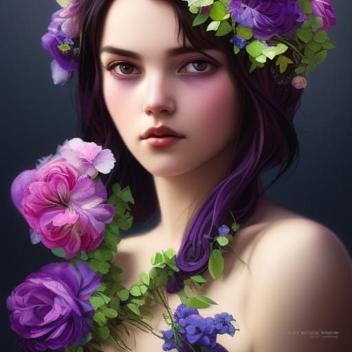 Purple Portrait Girl