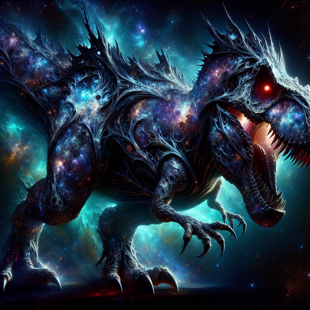 Cosmic Tyrannosaurus Rex: Divine Armor vs. Dark Magic