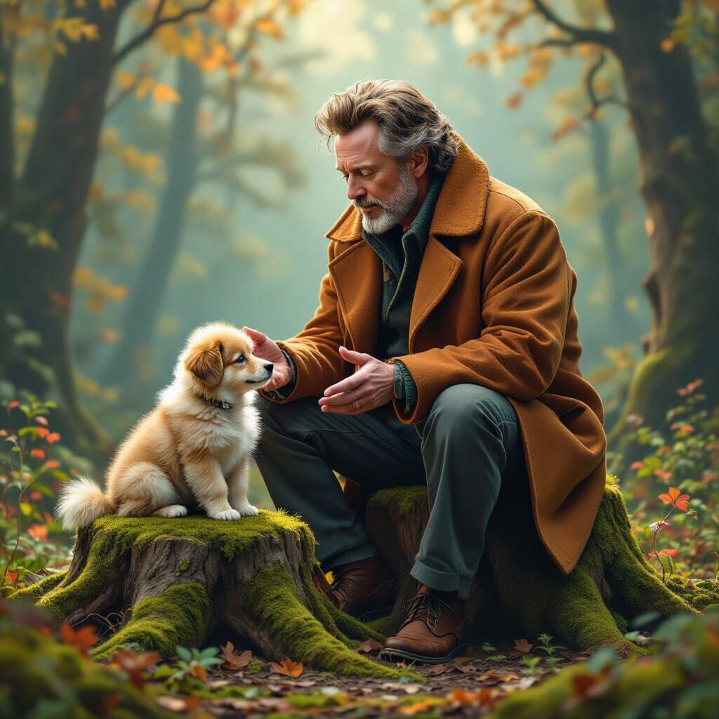Walken Explains Life to Puppy in Fantasy Forest
