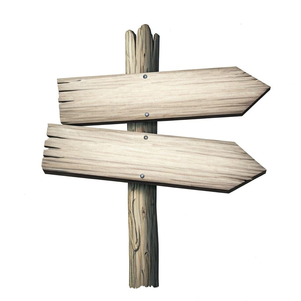 Whimsical Fairy Tale Signpost in Watercolor