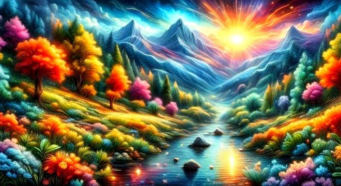 Jesus Christ Portrait with Mosaic Chalk Art