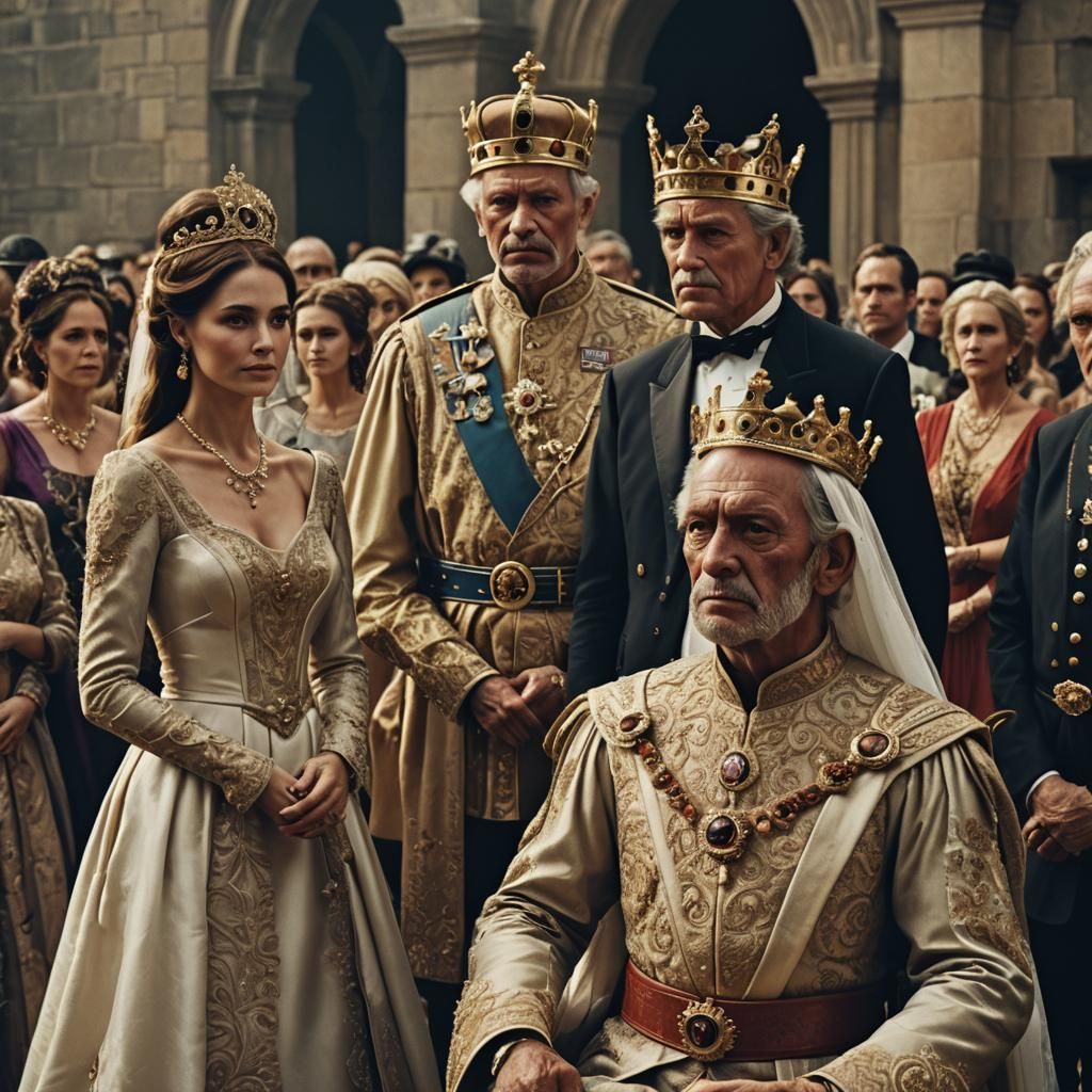 Royal Wedding Drama: A Cinematic Film Still