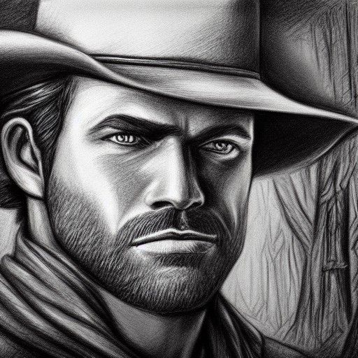 Arthur Morgan: Hyperdetailed Charcoal Drawing