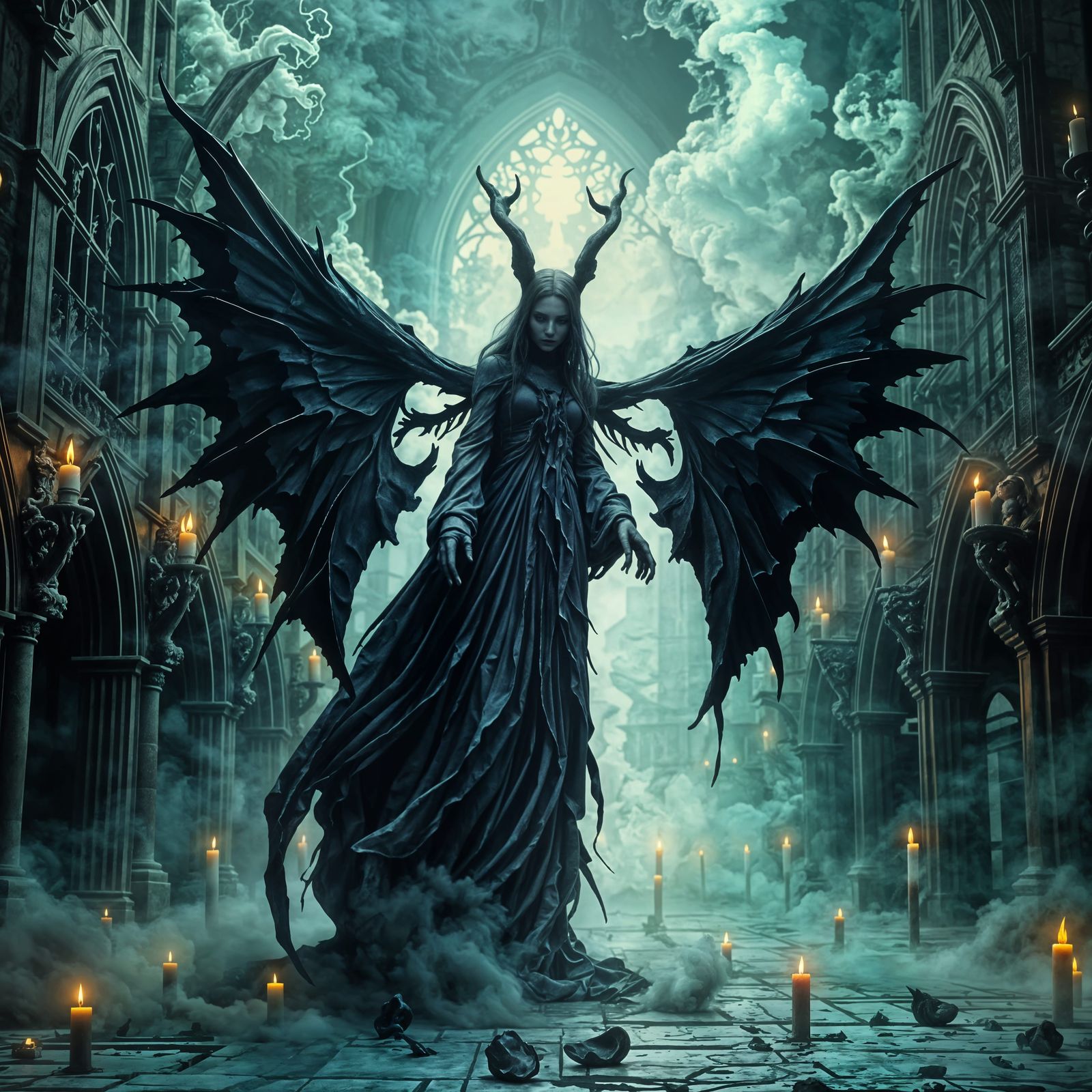 Ethereal, Mystical Being in Haunting, Gothic Atmosphere