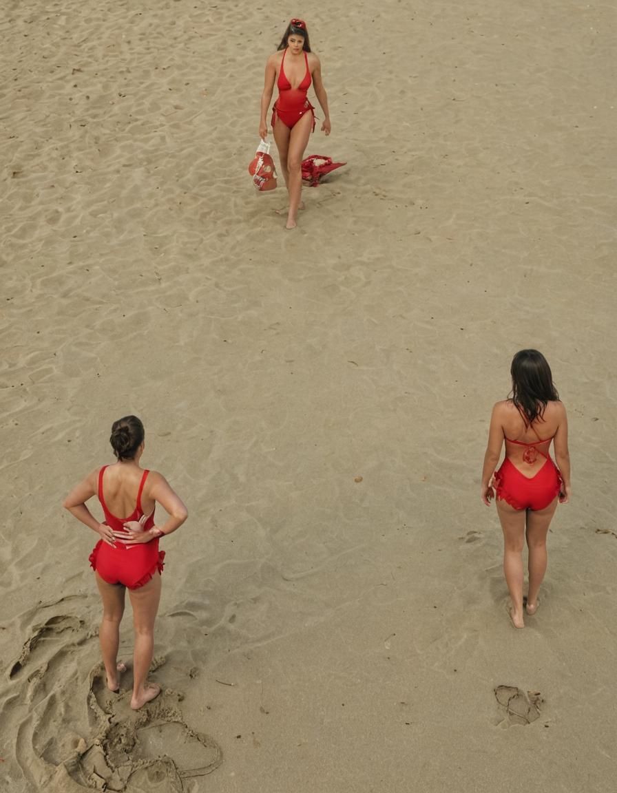 Baywatch Senorita Zombie Apocalypse in Golden Hour