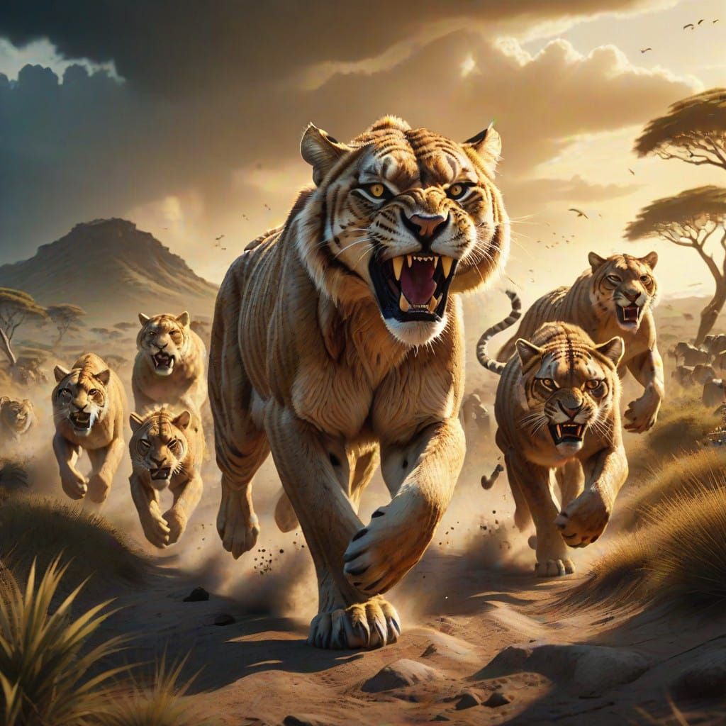 Saber-Toothed Tigers in the Serengeti: A Cinematic Masterpie...