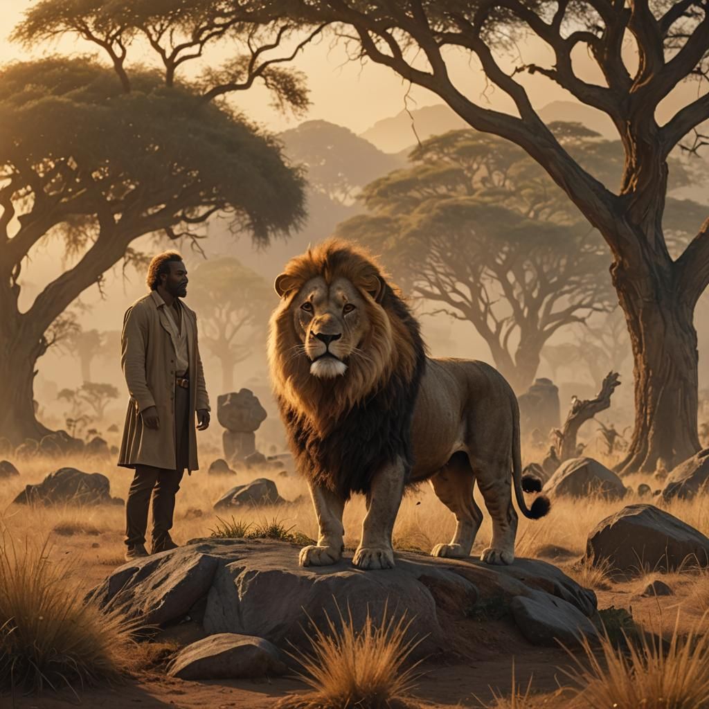 Mufasa at James Earl Jones' Grave: Digital Matte Painting