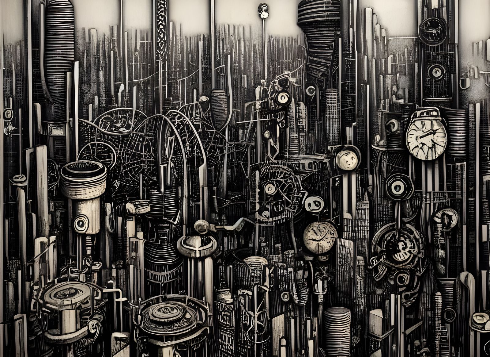 Steampunk Cities of Tomorrow Etching