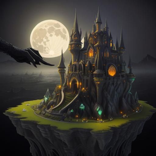 Ophelia: Recursive Portrait in Escher-Style Cityscape