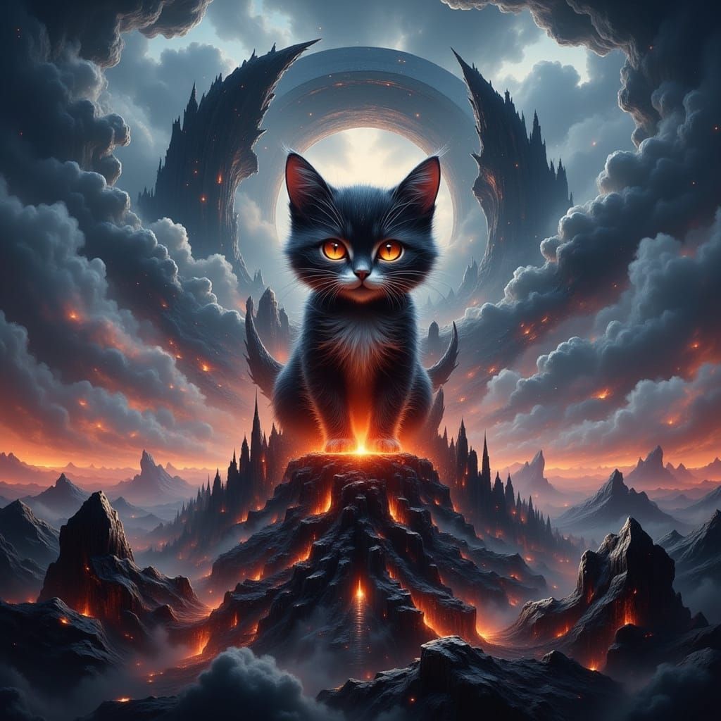 Ominous Kitten of Doom with Ethereal Magic