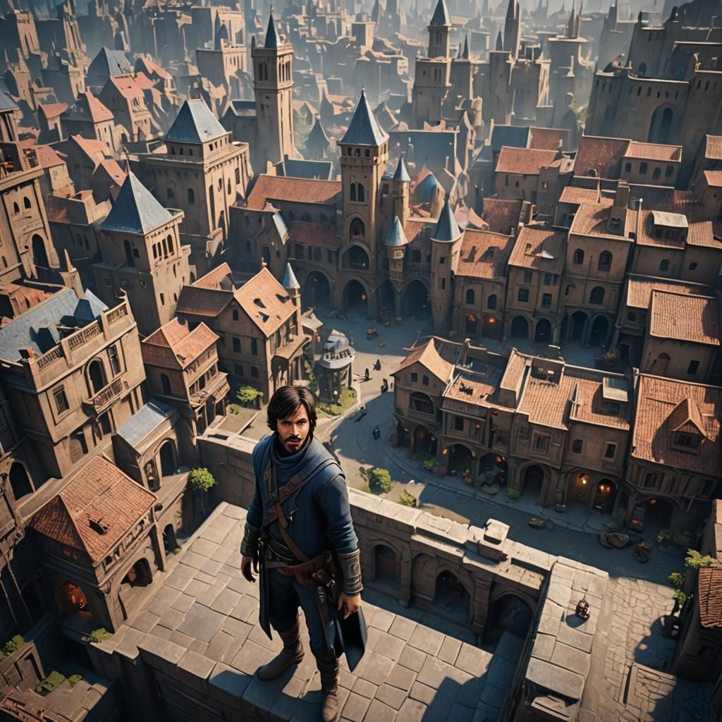 Cassian Andor: Fantasy Rogue Spy in Detailed Matte Painting