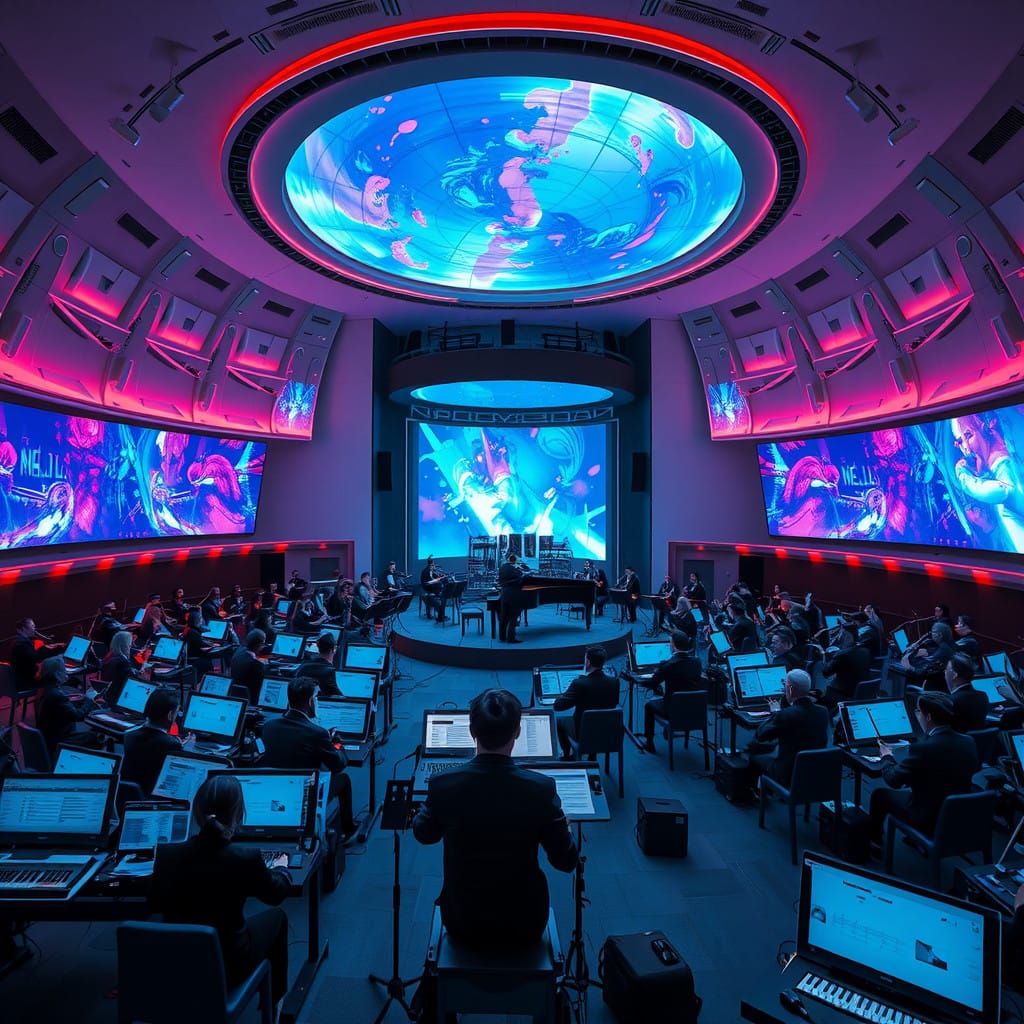 Futuristic Orchestra in Concert, 2075