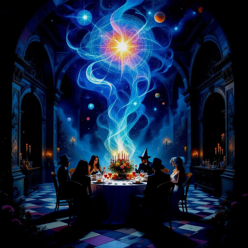 Sinister Spooky Birthday Party Illustration