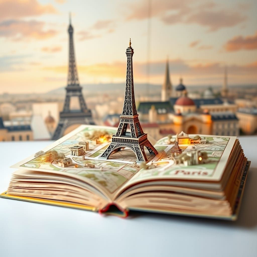 Paris Travel Guidebook with 3D Pop-Up Map