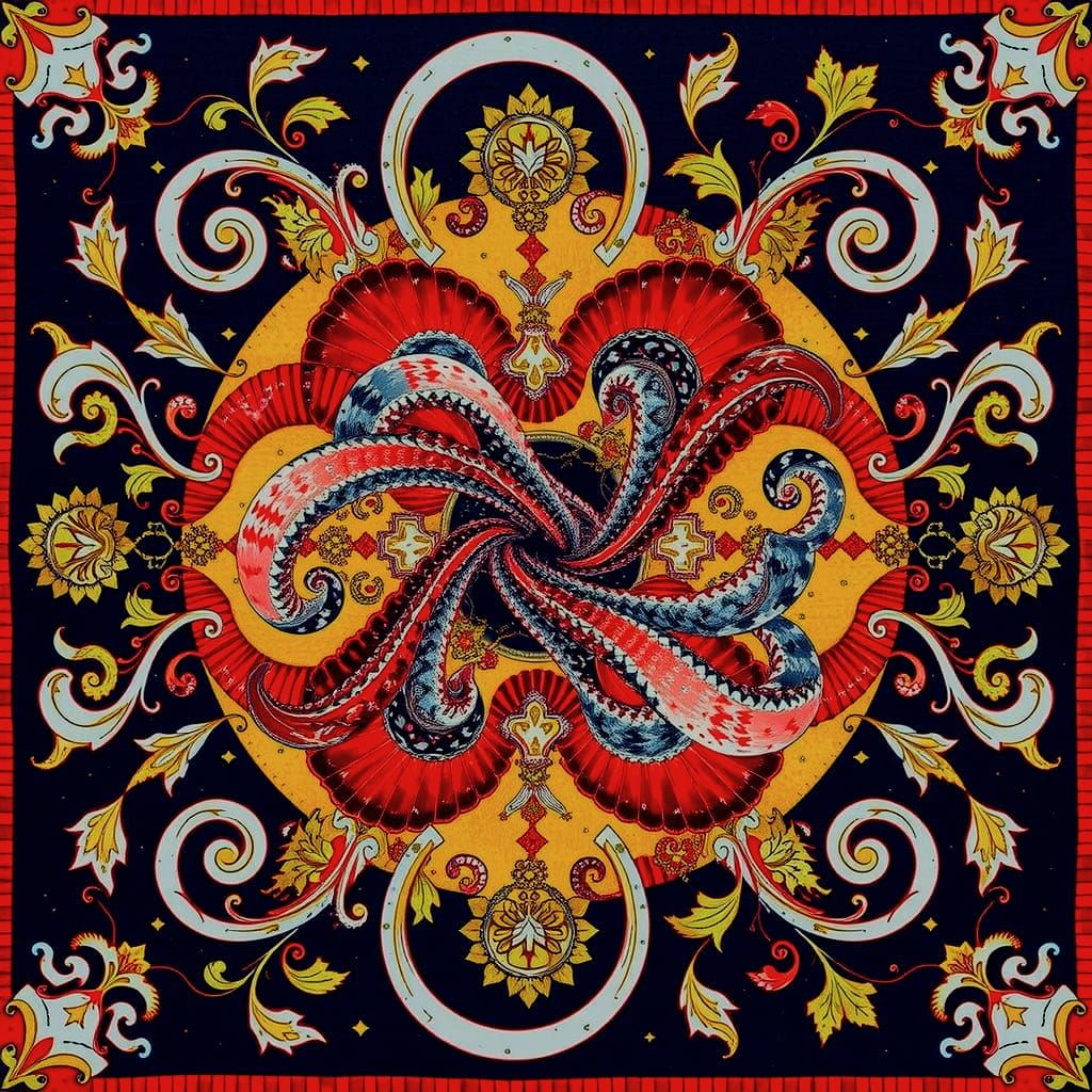 Abstract Swirling Forms in Dynamic Motion