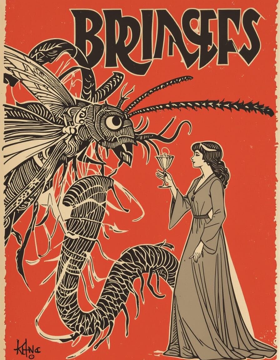 Victorian Etchings of Strange Retro Creatures