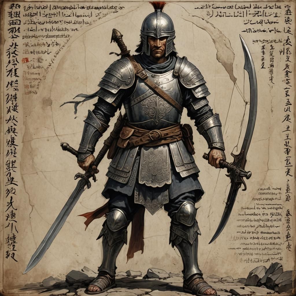 Intense Warrior Ready for Battle