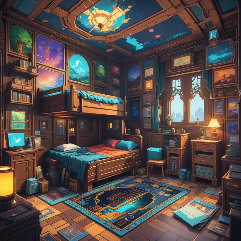 8-bit Bedroom Inspired by Magic School Bus