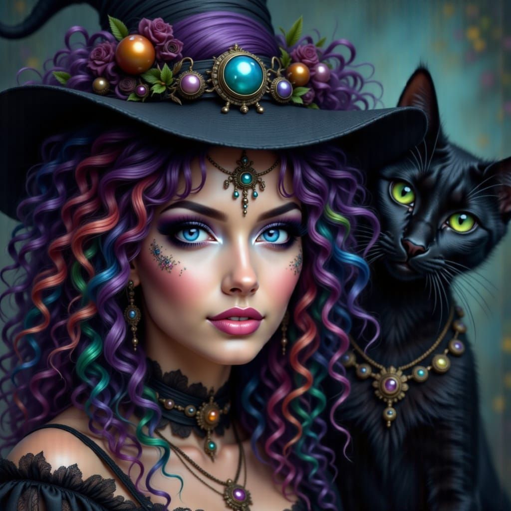 Lilith the Witch and Salem the Cat