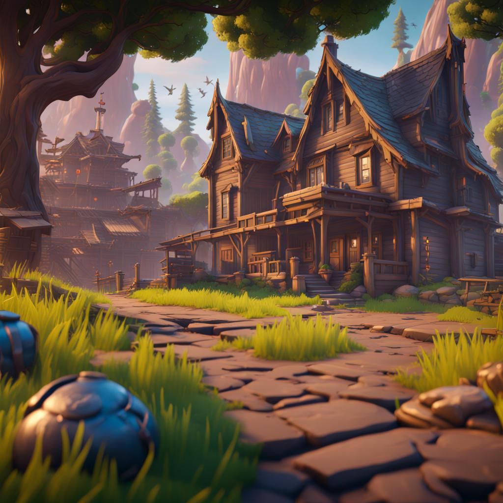 Fortnite Detailed Matte Painting in Unreal Engine 5